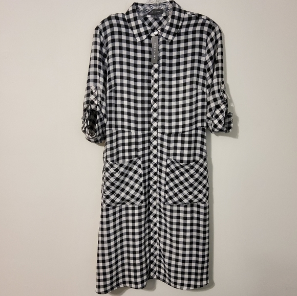 NWT!  The Limited Gingham Twill Black 3/4 Sleeve Size 10P - Picture 2 of 13